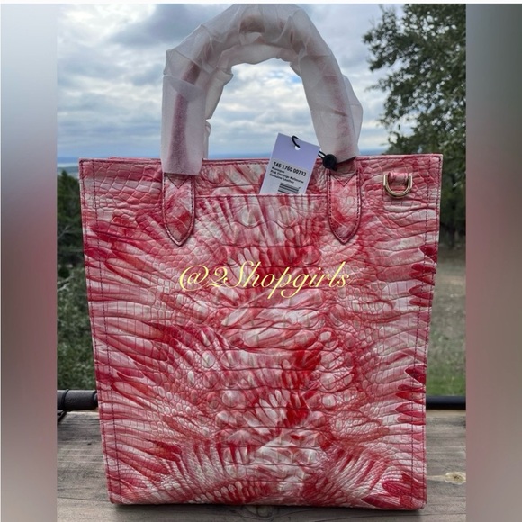 NWT Brahmin Monique Pink Flamingo Melbourne Tote - Picture 3 of 13